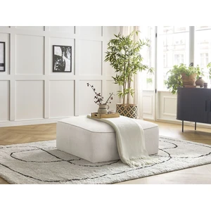 Bobochic - Accueil Séjour Fauteuil & pouf Pouf leopold tissu chiné BlancVendu parbobochic-paris