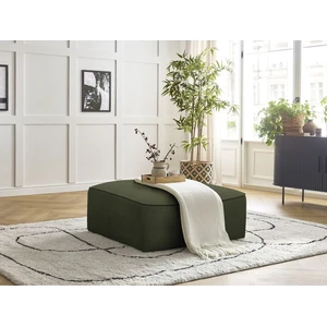 Pouf LEOPOLD tissu chiné Vert foncé BOBOCHIC TU pas cher