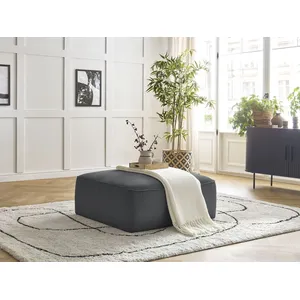 Pouf LEOPOLD velours côtelé Gris foncé   BOBOCHIC TU