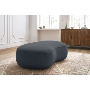 Pouf SAINT-GERMAIN tissu texturé Gris foncé   BOBOCHIC TU