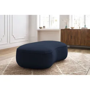 Fauteuil & pouf Bobochic Pouf saint-germain tissu texturé Bleu foncé pas cher