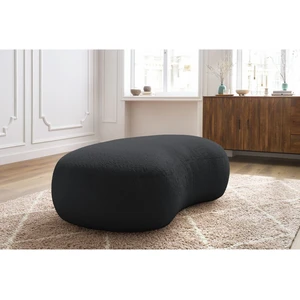 Pouf SAINT-GERMAIN tissu bouclette Gris foncé   BOBOCHIC TU pas cher