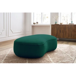 Pouf SAINT-GERMAIN tissu texturé Vert   BOBOCHIC TU