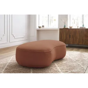 Accueil Séjour Pouf Bobochic Pouf saint-germain tissu texturé Orange pas cher