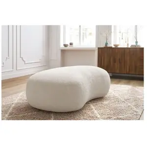 Comparateur de prix : Accueil Séjour Pouf BOBOCHIC - Pouf SAINT-GERMAIN tissu bouclette Blanc