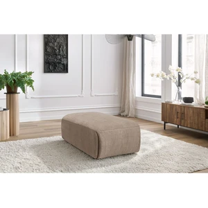 Pouf petit JEANNE tissu velours Taupe BOBOCHIC TU pas cher
