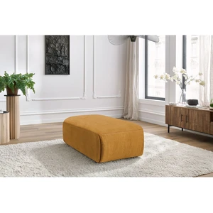 Pouf petit JEANNE tissu velours Jaune BOBOCHIC TU pas cher