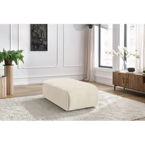 Bobochic - Fauteuil & pouf Pouf petit jeanne tissu velours Beige pas cher