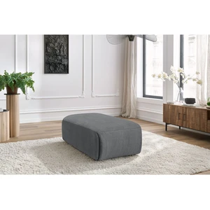 Pouf petit JEANNE tissu velours Gris foncé BOBOCHIC TU pas cher