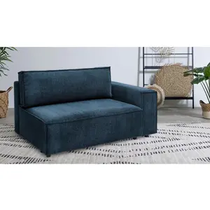 Chauffeuse 2 places avec accoudoir pour canapé modulable NIHAD tissu velours côtelé Bobochic pas cher