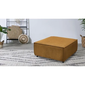 Pouf pour canapé modulable NIHAD tissu velours côtelé jaune   BOBOCHICVendu parbobochic-paris