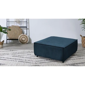 Pouf pour canapé modulable NIHAD tissu velours côtelé bleu foncé BOBOCHIC pas cher
