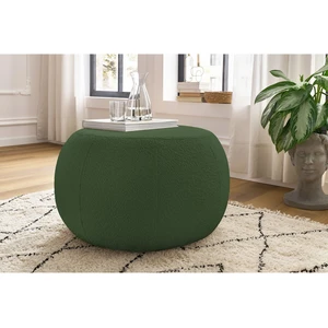 Accueil Séjour Fauteuil & pouf Bobochic Pouf alesia tissu bouclette Vert pas cher