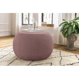 Pouf ALESIA tissu chiné Rose BOBOCHIC TU pas cher