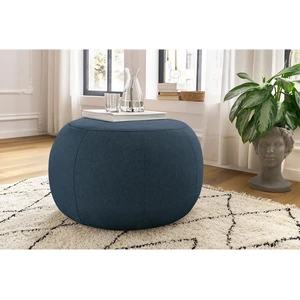 Pouf ALESIA tissu chiné Bleu foncé BOBOCHIC TU pas cher