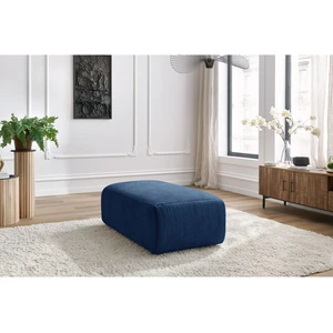Pouf petit JEANNE tissu texturé Bleu foncé BOBOCHIC TU pas cher