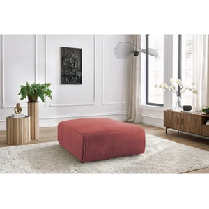 Pouf grand JEANNE tissu velours orange BOBOCHIC