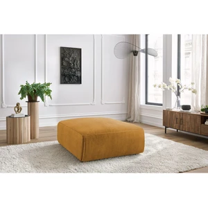 Pouf grand JEANNE tissu velours Jaune   BOBOCHIC TUVendu parbobochic-paris