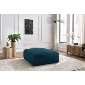 Fauteuil & pouf Bobochic Pouf grand jeanne tissu velours Bleu foncé pas cher