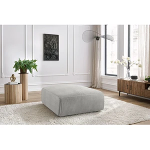 Pouf grand JEANNE tissu velours Gris clair   BOBOCHIC TU