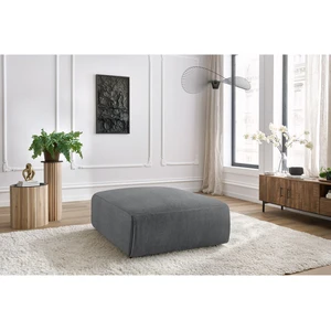 Pouf grand JEANNE tissu velours Gris foncé   BOBOCHIC TU