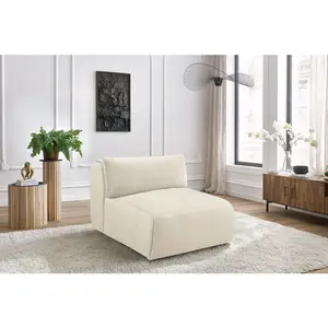 Chauffeuse 1 place sans accoudoir pour canapé modulable JEANNE tissu velours Bobochic