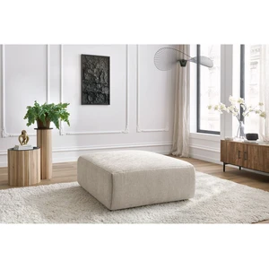 Pouf grand JEANNE tissu texturé Beige BOBOCHIC TU pas cher