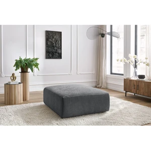 Pouf grand JEANNE tissu texturé Gris foncé   BOBOCHIC TU