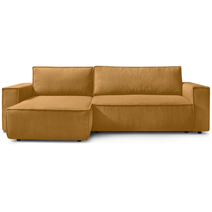 Canapé d'angle convertible 4 places BOBOCHIC NIHAD coloris jaune pas cher