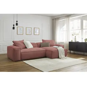 BOBOCHIC Canapé d'angle réversible ultra moelleux BOHEME velours côtel... pas cher