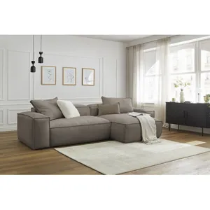 BOBOCHIC Canapé d'angle réversible ultra moelleux BOHEME velours côtel... pas cher
