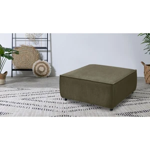 Pouf pour canapé modulable NIHAD tissu velours côtelé vert clair   BOBOCHIC pas cher