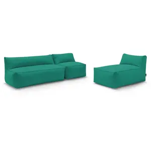 Salon de jardin Bobochic Canapé de jardin modulable riviera avec 1 cha...