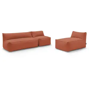 BOBOCHIC Canapé de jardin modulable RIVIERA avec 1 chauffeuse 1 place,...