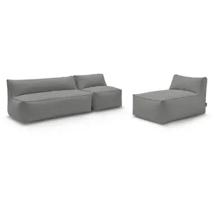 Bobochic - Salon de jardin Canapé de jardin modulable riviera avec 1 c...