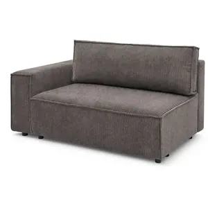 Chauffeuse 2 places avec accoudoir pour canapé modulable NIHAD tissu velours côtelé Bobochic