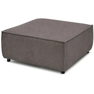 Pouf pour canapé modulable NIHAD tissu velours côtelé marron   BOBOCHIC pas cher