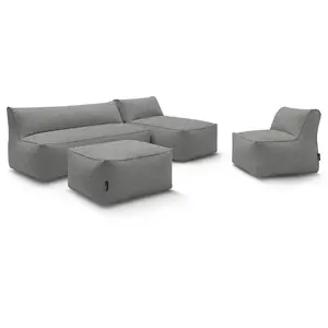 Salon de jardin Bobochic Canapé de jardin modulable riviera avec 1 cha...