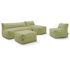 Salon de jardin Bobochic Canapé de jardin modulable riviera avec 1 cha...