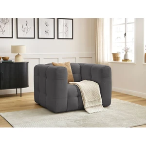 Accueil Séjour Fauteuil & pouf Bobochic Fauteuil ulysse Gris foncé pas cher