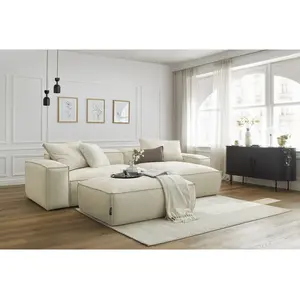 BOBOCHIC Canapé d'angle réversible ultra moelleux BOHEME velours côtel...