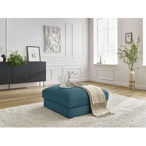Pouf LEONARD velours côtelé Bleu clair   BOBOCHIC TUVendu parbobochic-paris