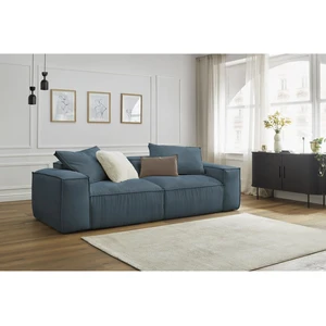Canapé droit fixe 3 places ultra moelleux BOHEME velours côtelé Bobochic pas cher