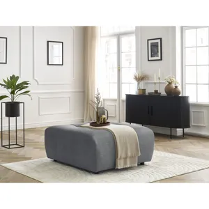 Fauteuil & pouf Bobochic Pouf arsene tissu velours Gris foncéVendu parbobochic-paris