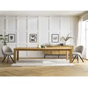 Table à manger extensible SALOMEE chêne massif  220 à 310 cm  BOBOCHICVendu parbobochic-paris