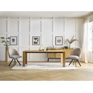 Table à manger extensible HORTENSE chêne massif  180 à 260 cm  BOBOCHICVendu parbobochic-paris