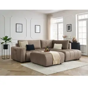 Canapé d'angle convertible Bobochic Canapé d'angle l convertible coffr... pas cher