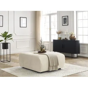 Fauteuil & pouf Bobochic Pouf arsene tissu velours Beige - Beige pas cher