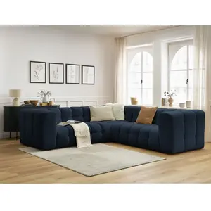 Bobochic canapé d'angle réversible cloud bleu foncé réversible CLOUD pas cher