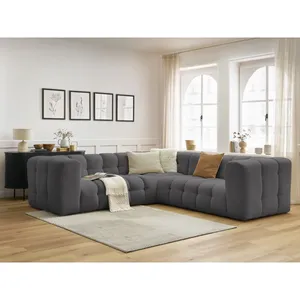 Canapé d'angle réversible CLOUD gris foncé réversible BOBOCHIC 4 places pas cher